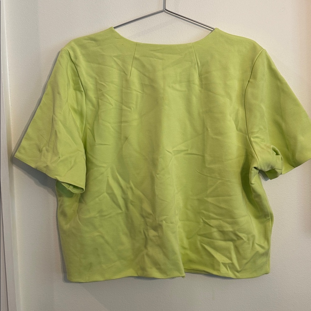 Express Lime Green Short Sleeve Top - Picture 3 of 3